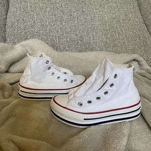 white platform converse